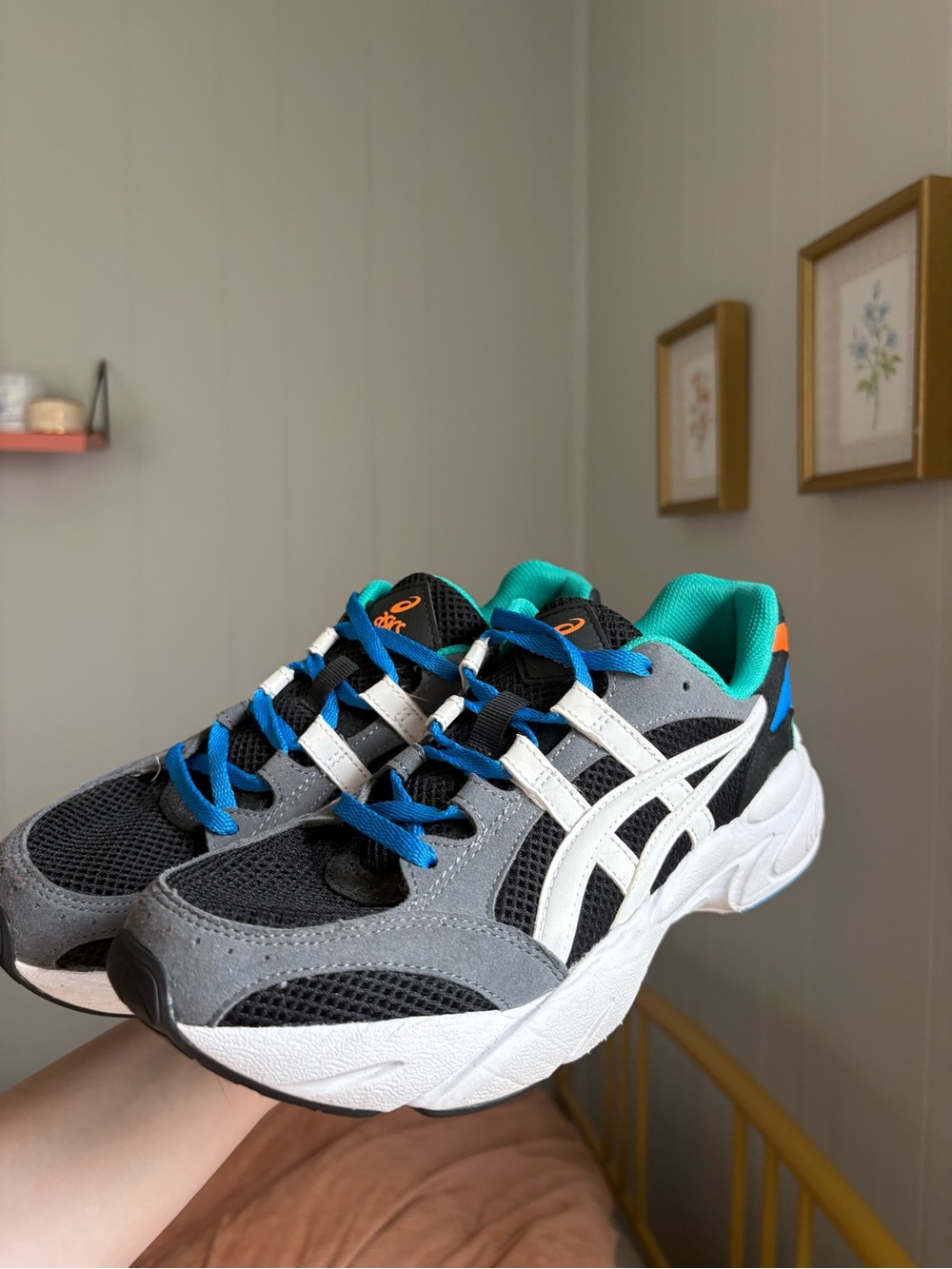 ASICS Gray & Teal Runner Sneakers